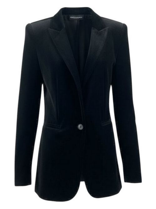 giacca donna in velluto liscio nero Good match | AB19-15U99